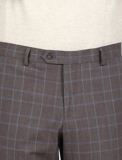 Abito principe di galles slim fit |Colore:Fango