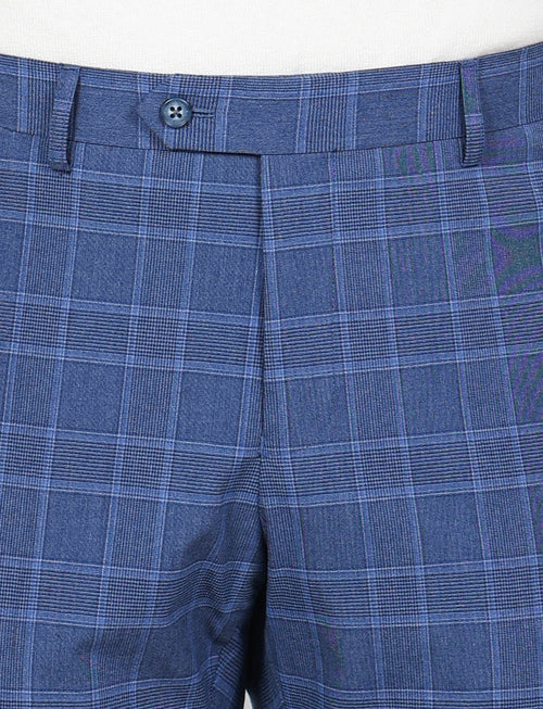 Abito principe di galles slim fit |Colore:Avio