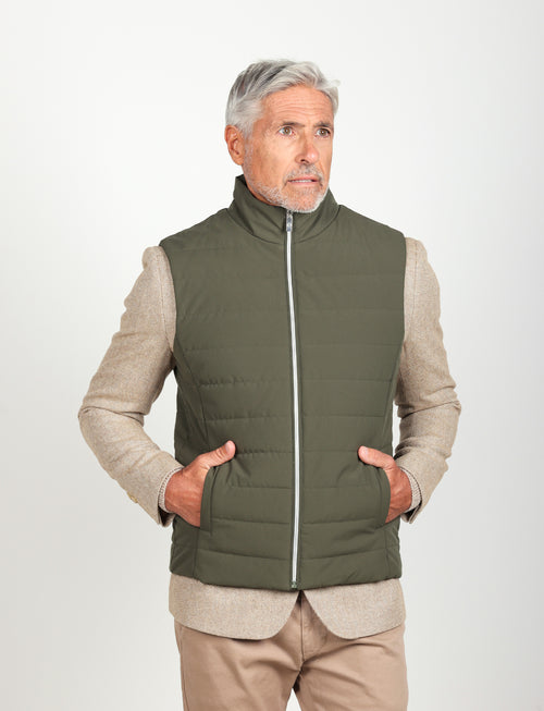 Gilet trapuntato tecnico |Colore:Verde