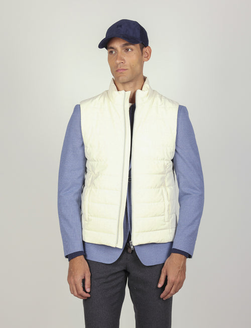 Gilet trapuntato tecnico |Colore:Panna