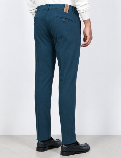 Pantaloni chino in cotone gabardine |Colore:Petrolio