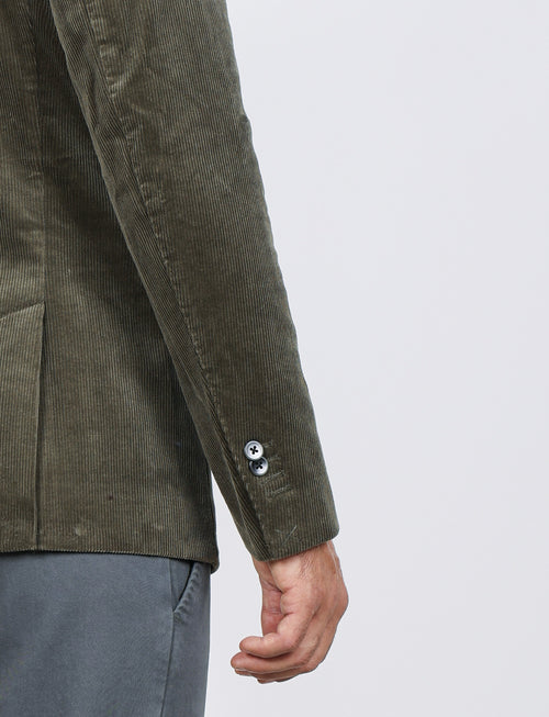 Giacca in velluto a coste di cotone|Colore:Verde