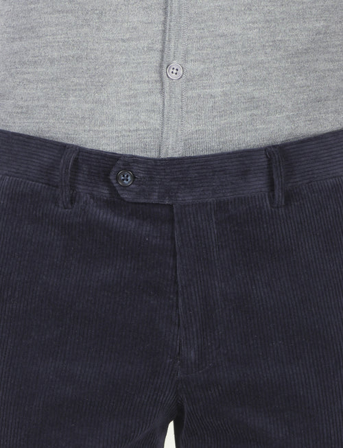 Pantaloni in velluto a coste di cotone |Colore:Blu