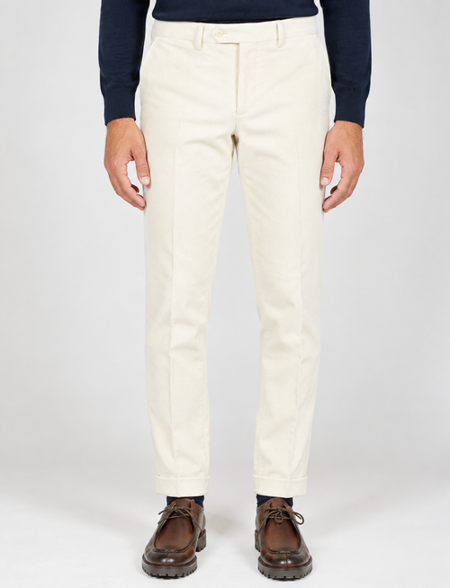 Pantaloni in velluto a coste di cotone |Colore:Panna