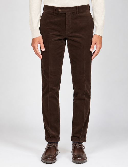 Pantaloni in velluto a coste di cotone |Colore:Moro