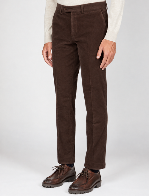 Pantaloni in velluto a coste di cotone |Colore:Moro