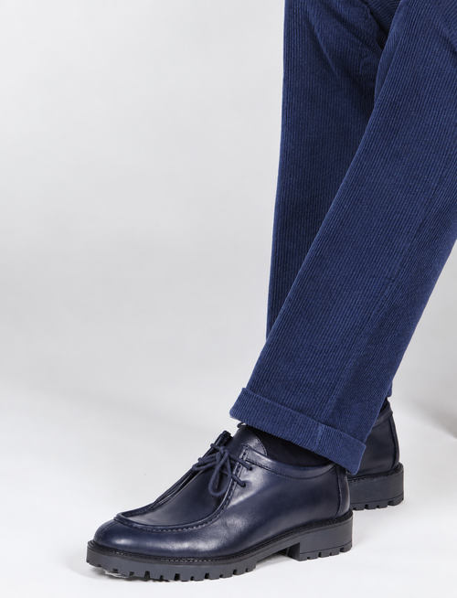 Pantaloni in velluto a coste di cotone |Colore:Avio