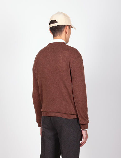 Maglia scollo a v in lambswool |Colore:Moro