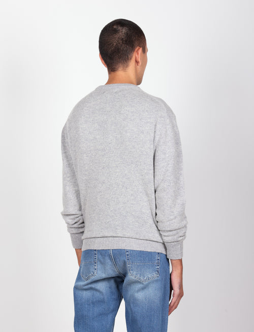 Maglia girocollo in lana lambswool |Colore:Grigio