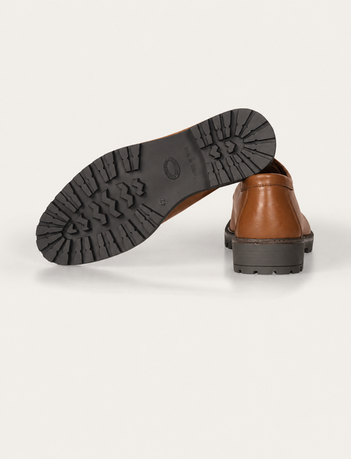 Scarpe stringate in pelle modello ingegnere |Colore:Marrone