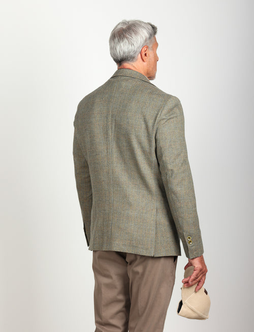Giacca in misto lana resca check |Colore:Salvia