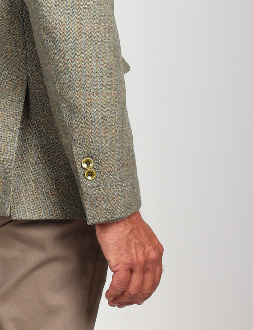 Giacca in misto lana resca check |Colore:Salvia