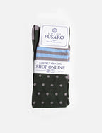 Calzini in cotone fantasia pallini con righe