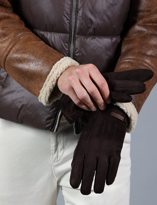 Guanti basic in alcantara
