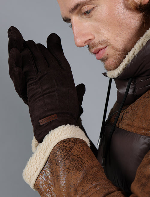 Guanti basic in alcantara