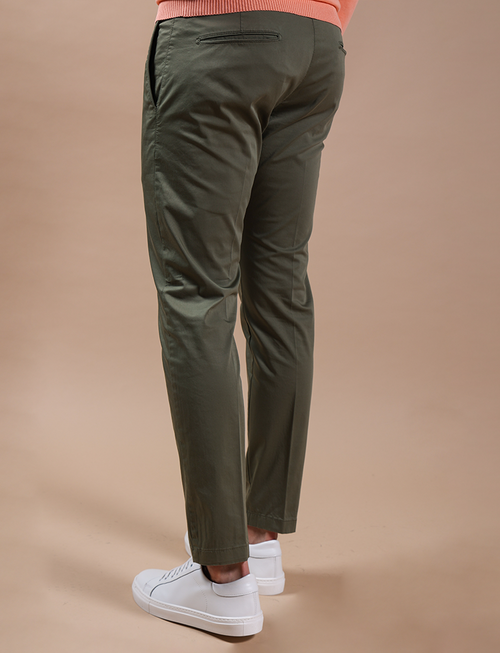 Pantalone in raso di cotone stretch_Luigi Fusaro