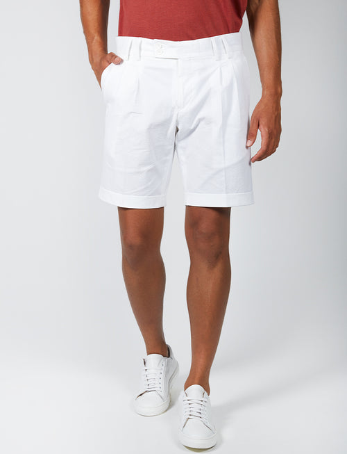 Bermuda shorts in embossed cotton