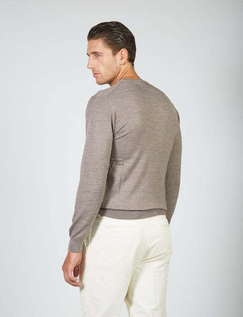 Maglia girocollo in lana merino