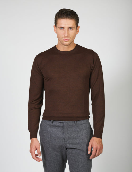 Maglia girocollo in lana merino