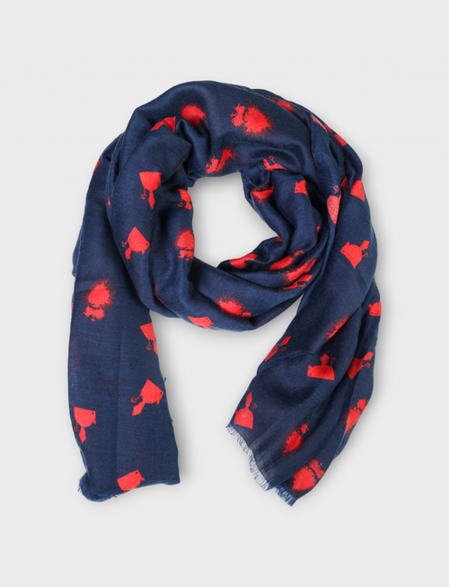 Foulard fantasia San Gennaro |Colore:Blu