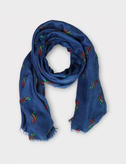 Foulard fantasia asso di bastoni |Colore:Blu