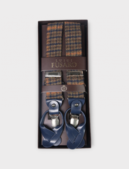 Suspenders in houndstooth wool