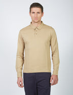 Polo in cotone supima a maniche lunghe