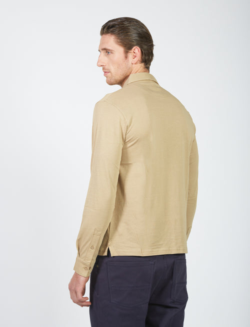 Polo in cotone supima a maniche lunghe