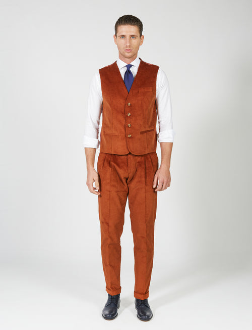 Gilet in velluto a coste francesi