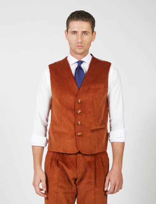 Gilet in velluto a coste francesi