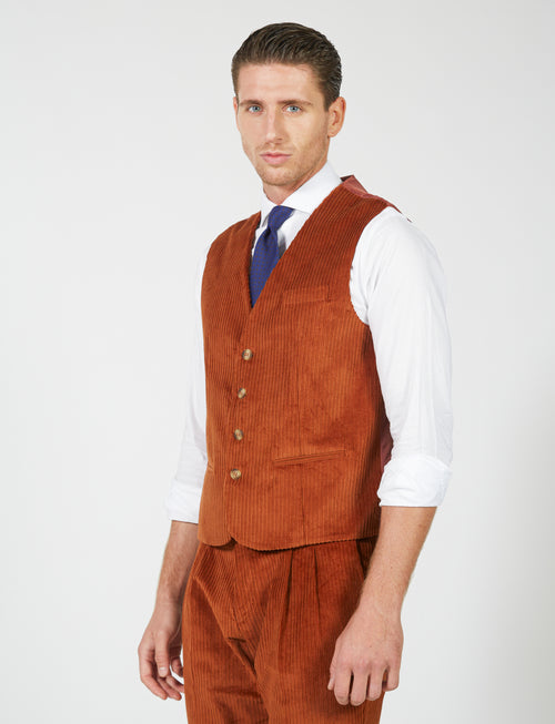Gilet in velluto a coste francesi