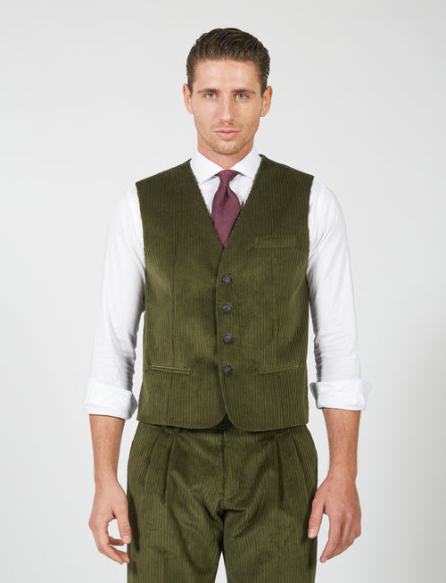 Gilet in velluto a coste francesi