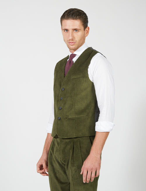 Gilet in velluto a coste francesi