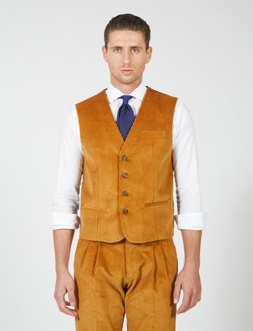 Gilet in velluto a coste francesi