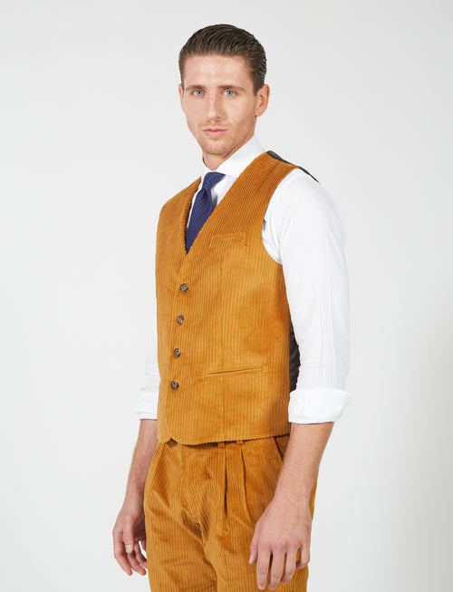 Gilet in velluto a coste francesi