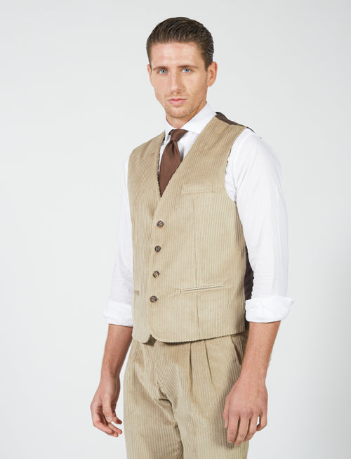 Gilet in velluto a coste francesi