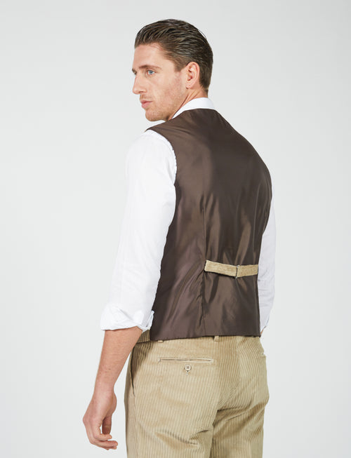 Gilet in velluto a coste francesi