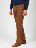 Pantalone cinque tasche in cotone dobby