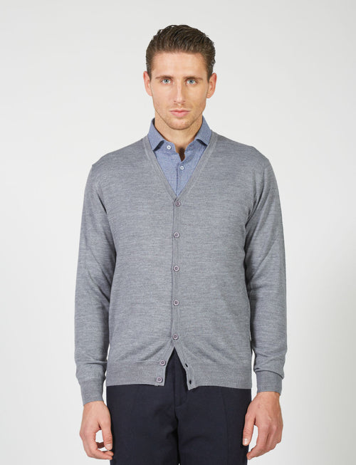 Cardigan in lana merino