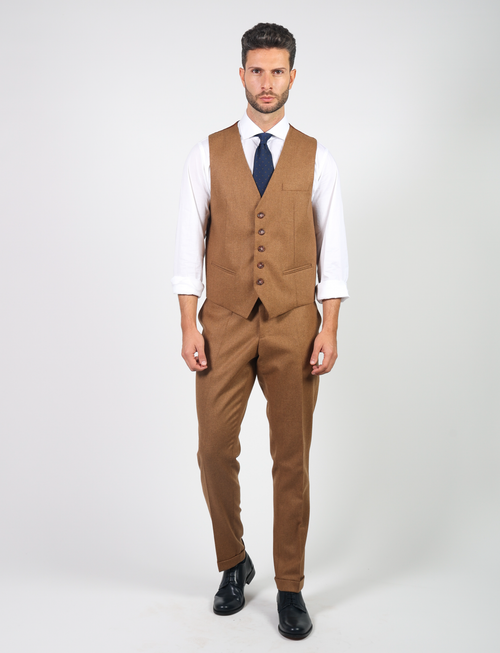 Gilet monopetto in flanella