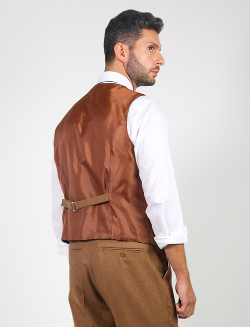 Gilet monopetto in flanella