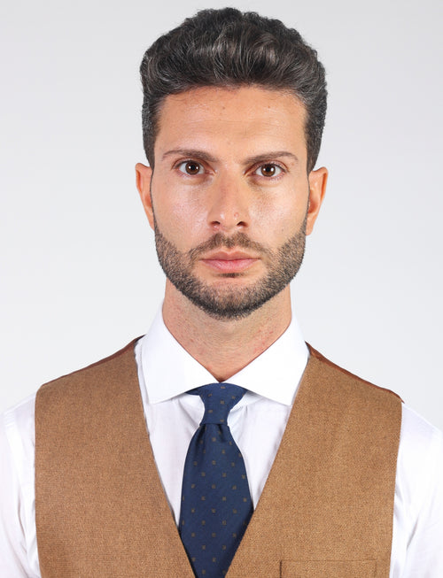Gilet monopetto in flanella