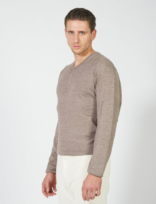 V-neck sweater in wool blend