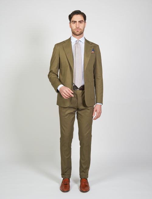 Giacca tinta unita in cotone stretch