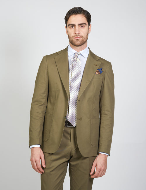 Giacca tinta unita in cotone stretch