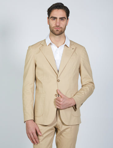Solid color stretch cotton jacket