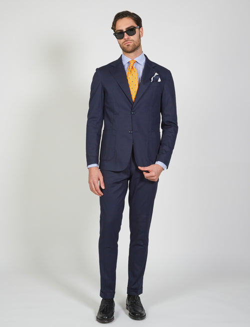 Giacca tinta unita in cotone stretch