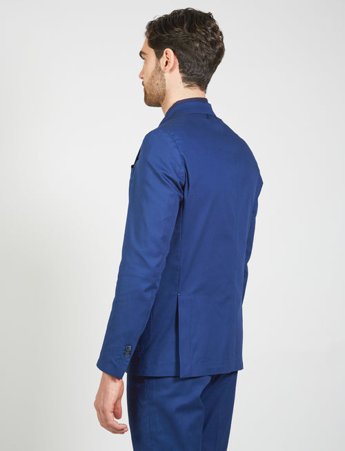 Giacca tinta unita in cotone stretch