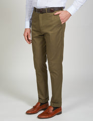 Pantaloni tinta unita in cotone stretch