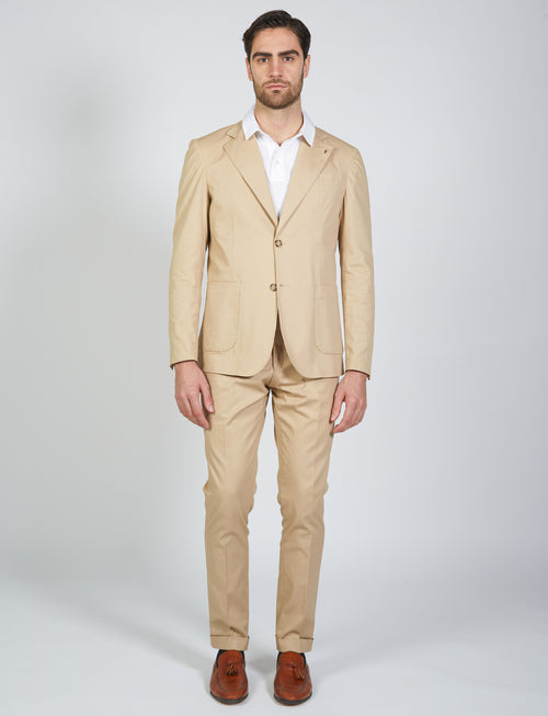 Pantaloni tinta unita in cotone stretch